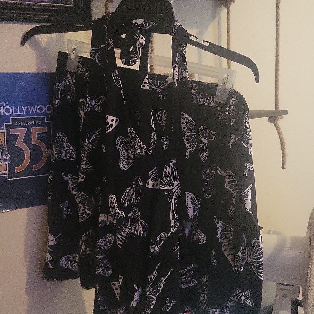 2 piece top and skirt